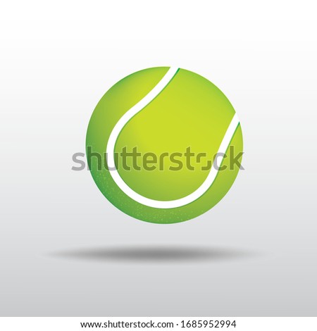 3D Green Tennis ball Realistic vector illustration, Tennis Ball Logo Icon Symbol and Mascot For league Match And Games