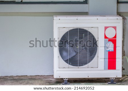 air conditioner heating units installation outside of building
