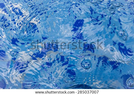 water waves bubbles on blue background