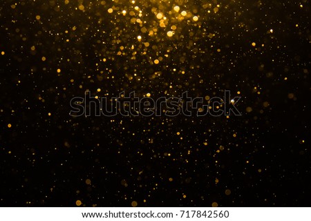Abstract gold bokeh with black background ストックフォト © 