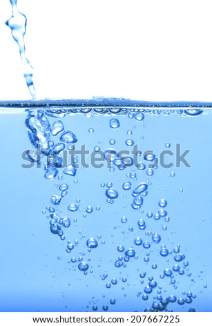 blue water, bubble texture background