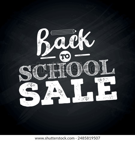 Back to school vector design. Back to school text in chalkboard element 