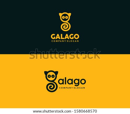 Cute Galago Tech Logo Vector