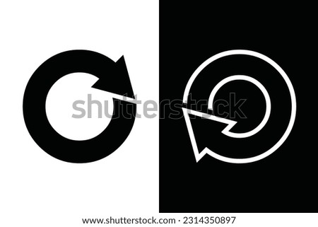 Letter o with growth arrows black and white concept. Very suitable for symbol, logo, company name, brand name, personal name, icon and many more.
