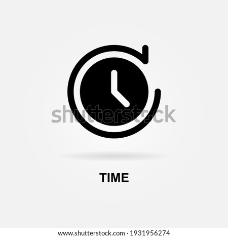 Time, Clock, History Icon Solid Style. Vector Icon Design Element. Vector Icon Template Background