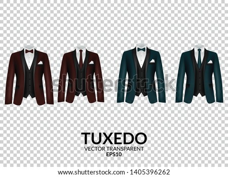 Tuxedo. Stylish suit. Eps10 vector illustration. Isolated on transparent background