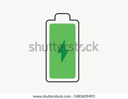 blue battery vectro icon fill and stroke 