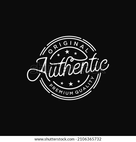 100% Original and Authentic hand written lettering for label, badge, Apparel logo design template