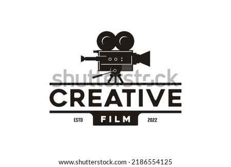 Vintage Video Camera Logo design for movie  cinema production