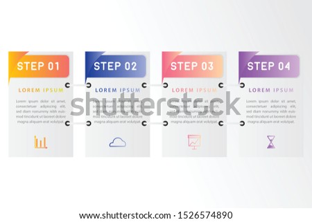 Vector modern infographic with fiver steps for presentation. Business infographic template with options for brochure, workflow layout, diagram, business step options, banner, and web design.