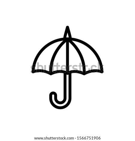 umbrella outline icon. vector illustration. Isolated on white background.