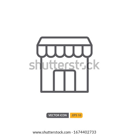 shop station icon in isolated on white background. for your web site design, logo, app, UI. Vector graphics illustration and editable stroke. EPS 10.