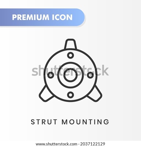strut mounting icon for your website design, logo, app, UI. Vector graphics illustration and editable stroke. strut mounting icon outline design.
