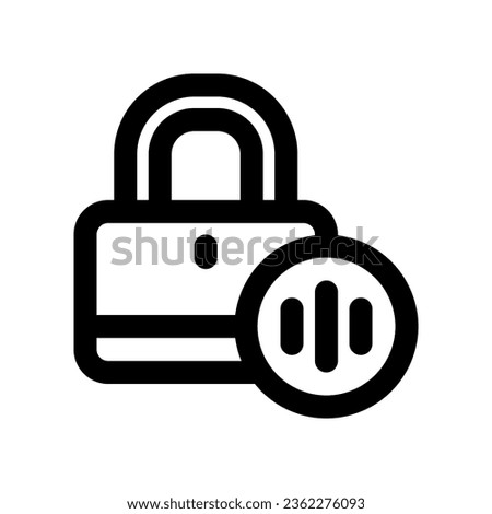 music lock icon. vector icon for your website, mobile, presentation, and logo design.