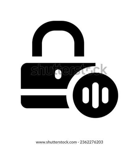 music lock icon. vector icon for your website, mobile, presentation, and logo design.