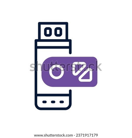 pendrive dual tone icon. vector icon for your website, mobile, presentation, and logo design.