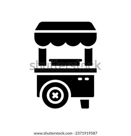 food stand glyph icon. vector icon for your website, mobile, presentation, and logo design.