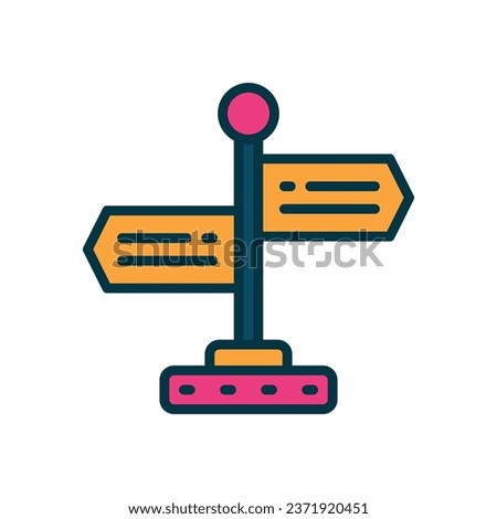 signpost filled color icon. vector icon for your website, mobile, presentation, and logo design.