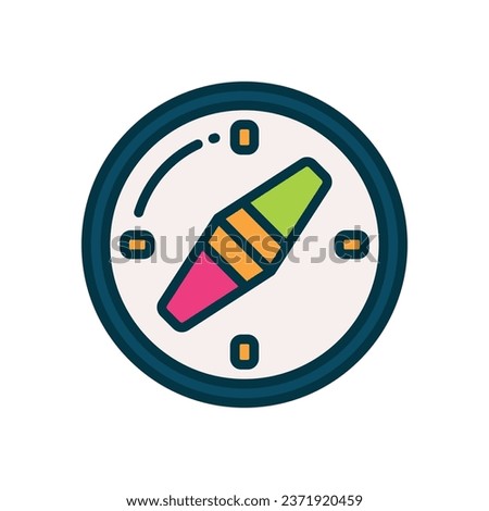 compass filled color icon. vector icon for your website, mobile, presentation, and logo design.