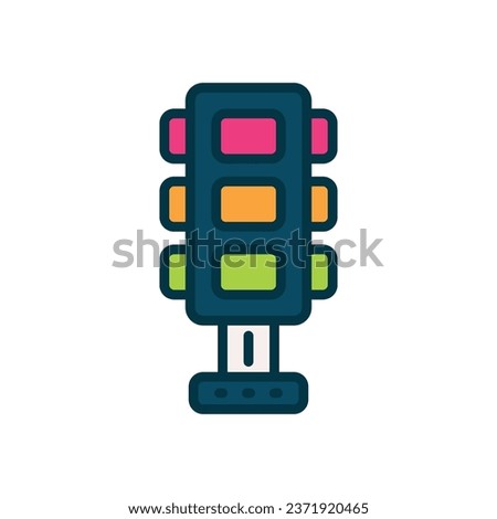 traffic light filled color icon. vector icon for your website, mobile, presentation, and logo design.