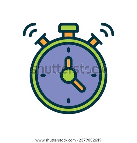 stopwatch filled color icon. vector icon for your website, mobile, presentation, and logo design.