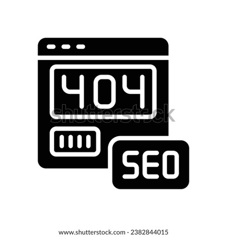 404 error glyph icon. vector icon for your website, mobile, presentation, and logo design.