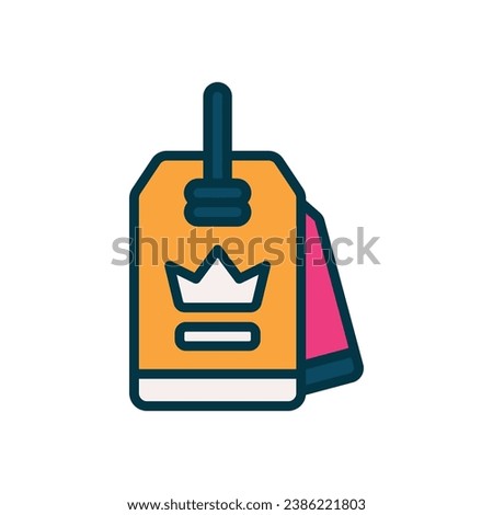 brand tag filled color icon. vector icon for your website, mobile, presentation, and logo design.