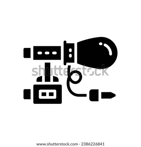 microphone glyph icon. vector icon for your website, mobile, presentation, and logo design.
