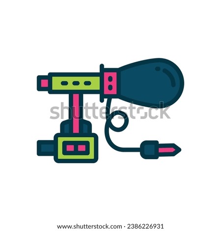 microphone filled color icon. vector icon for your website, mobile, presentation, and logo design.