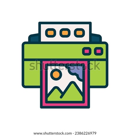 printer filled color icon. vector icon for your website, mobile, presentation, and logo design.