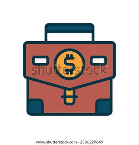 briefcase filled color icon. vector icon for your website, mobile, presentation, and logo design.