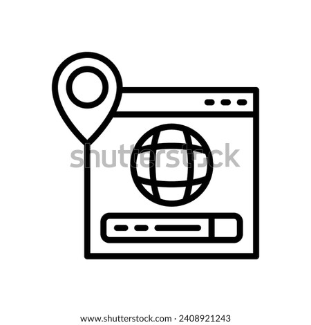 ip address icon. vector line icon for your website, mobile, presentation, and logo design.