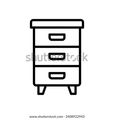 chest of drawers icon. vector line icon for your website, mobile, presentation, and logo design.