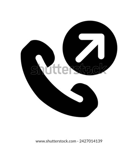 outcoming call icon. vector glyph icon for your website, mobile, presentation, and logo design.