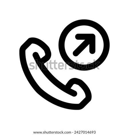 outcoming call icon. vector line icon for your website, mobile, presentation, and logo design.