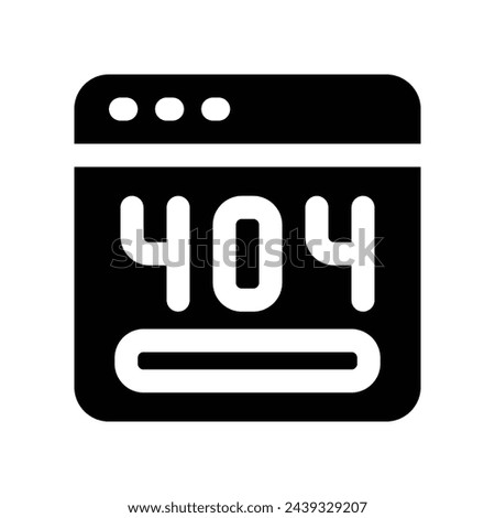 error 404 icon. vector glyph icon for your website, mobile, presentation, and logo design.