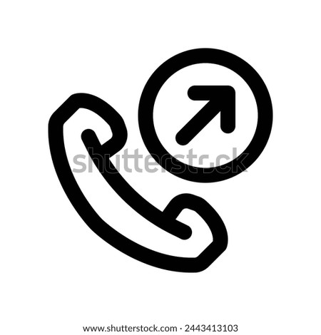 outcoming call icon. vector line icon for your website, mobile, presentation, and logo design.
