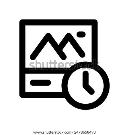 schedule post icon. vector line icon for your website, mobile, presentation, and logo design.