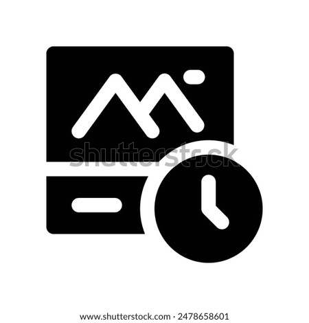 schedule post icon. vector glyph icon for your website, mobile, presentation, and logo design.