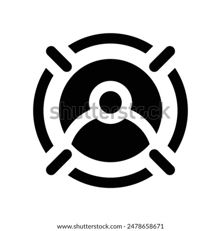 target user icon. vector glyph icon for your website, mobile, presentation, and logo design.