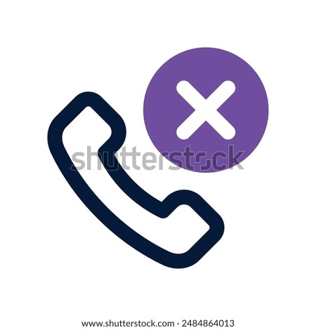 miss call icon. vector dual tone icon for your website, mobile, presentation, and logo design.