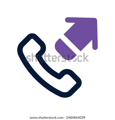 outgoing call icon. vector dual tone icon for your website, mobile, presentation, and logo design.