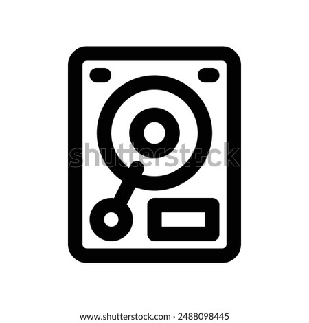 hard disk icon. vector line icon for your website, mobile, presentation, and logo design.