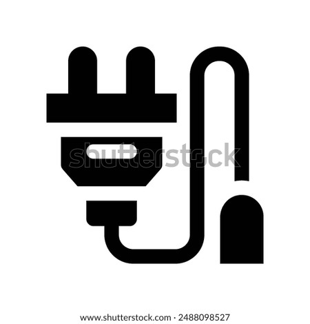 power cable icon. vector glyph icon for your website, mobile, presentation, and logo design.