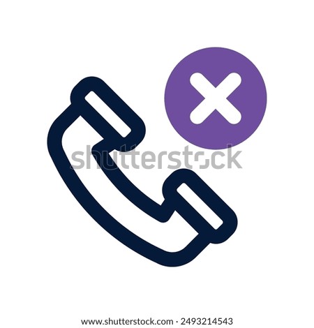 missed call icon. vector dual tone icon for your website, mobile, presentation, and logo design.