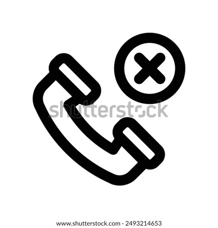 missed call icon. vector line icon for your website, mobile, presentation, and logo design.