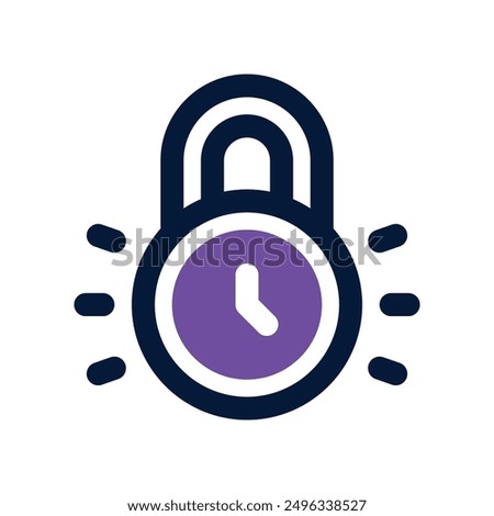 padlock icon. vector dual tone icon for your website, mobile, presentation, and logo design.