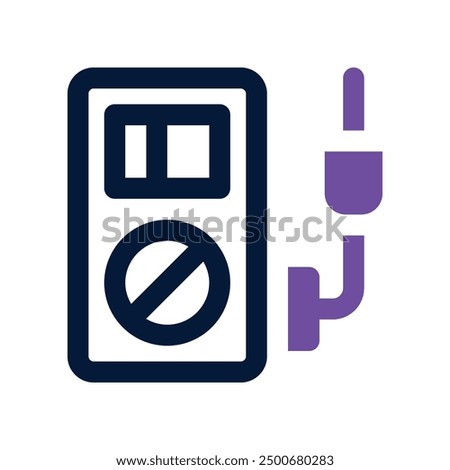 electric meter icon. vector dual tone icon for your website, mobile, presentation, and logo design.