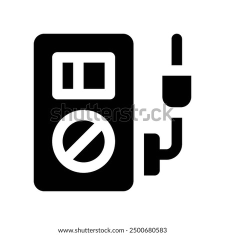 electric meter icon. vector glyph icon for your website, mobile, presentation, and logo design.