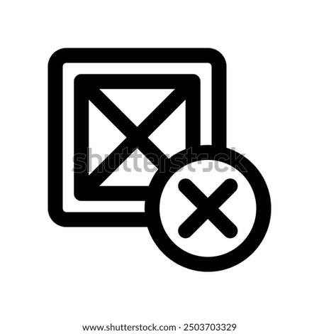 cancel icon. vector line icon for your website, mobile, presentation, and logo design.